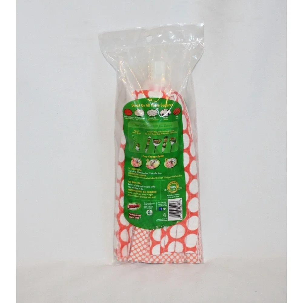 Libman Wonder Microfiber Mop Refill Reusable Machine Washable Easy Change NEW